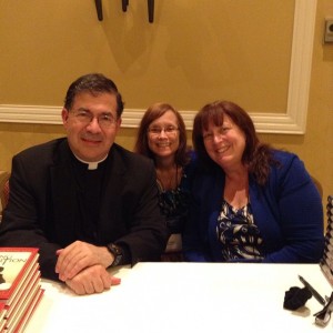 At the Author Reception, with Father Frank Pavone and Janet Morana (copyright Ellen Hrkach)